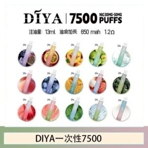 DIYA叮啞拋棄式7500 Puffs一次性電子煙3%